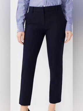 Ann Taylor Curvy Fit Slim Ankle Pants in Dark Navy